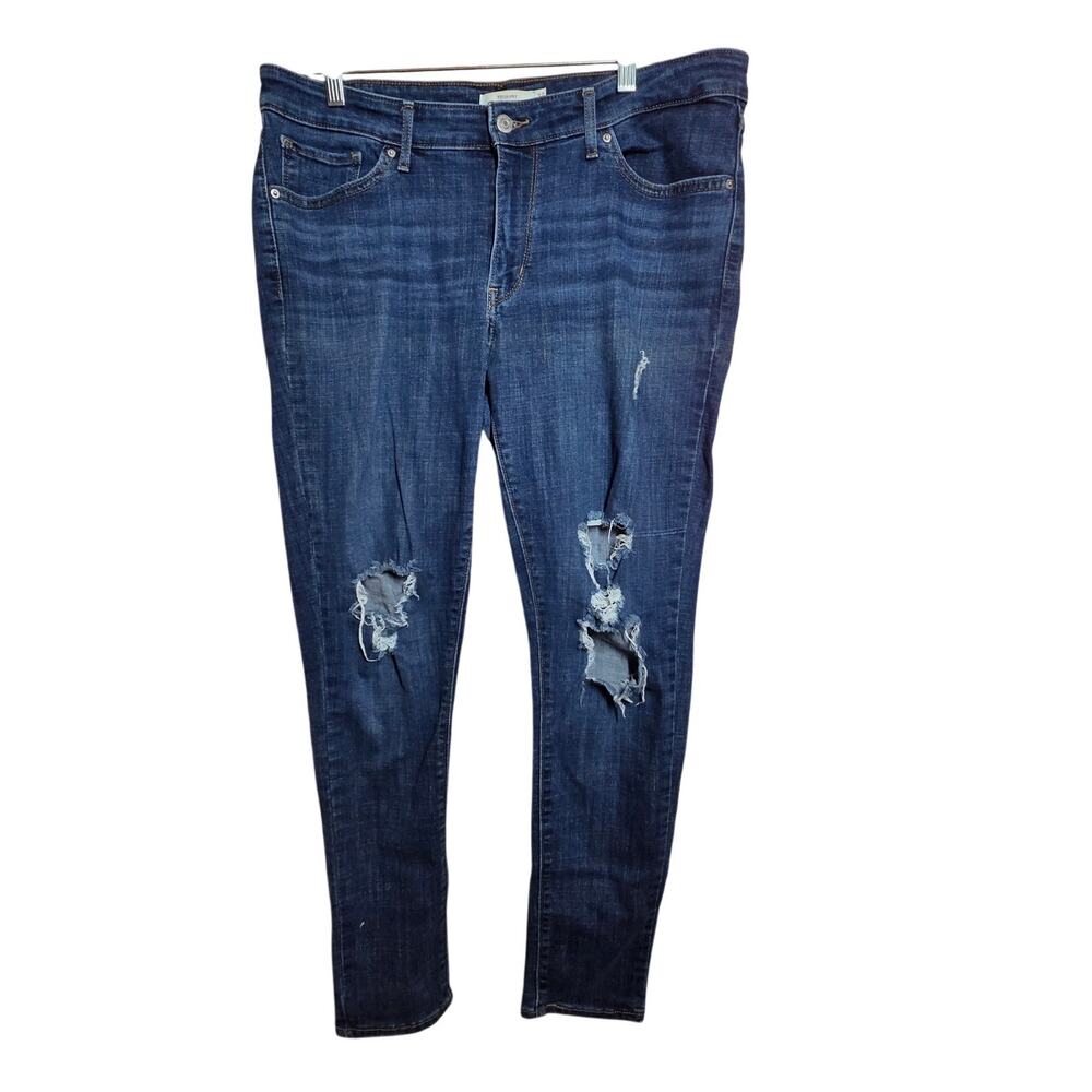 Levi 711 Skinny Distressed Jeans 32